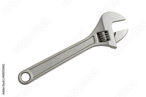 Adjustable wrench tool silver metal spanner repair equipment