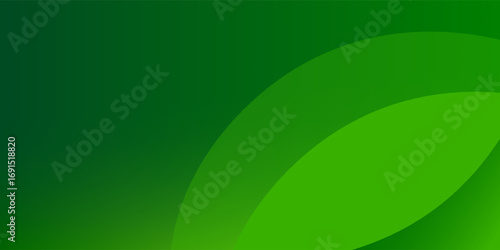 Abstract background with smooth green gradient and curved layered shapes. Modern and vibrant design ideal for posters, banners, and digital templates.