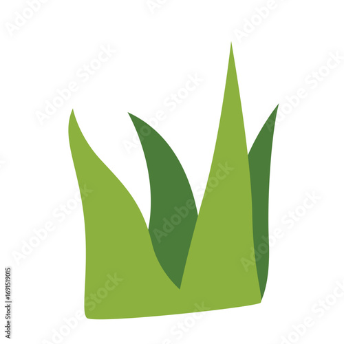 Green grass blades illustration, simple natural element for garden, park, and outdoor landscape design themes.