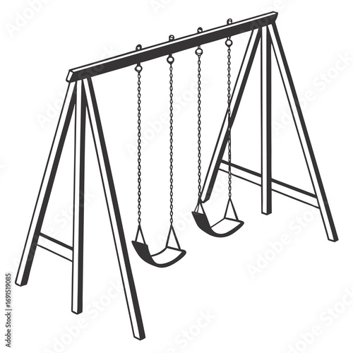 swing set vector illustration