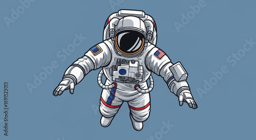 Astronaut Floating in Space A Graphic Illustration of Exploration and Adventure