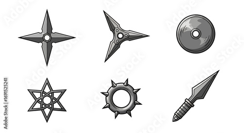 Ninja Weapon Collection Shurikens, Kunai, and More