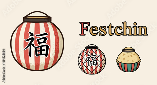 Festchin Celebrating Joy with Traditional Lanterns and Cultural Symbols in a Festive Atmosphere
