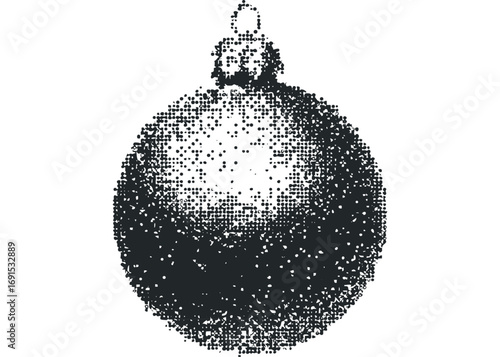 Ornament with Dotted Texture. Vector hand drawn illustration