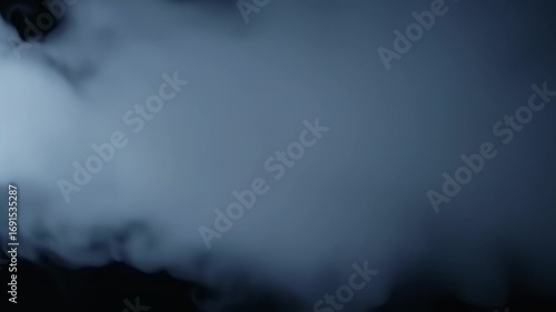 Ethereal Smoke Plume Drifting Against Black Background, Atmospheric Abstract