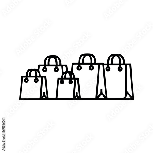 Shopping bags vector illustration for retail business and commerce promotion and sale events design