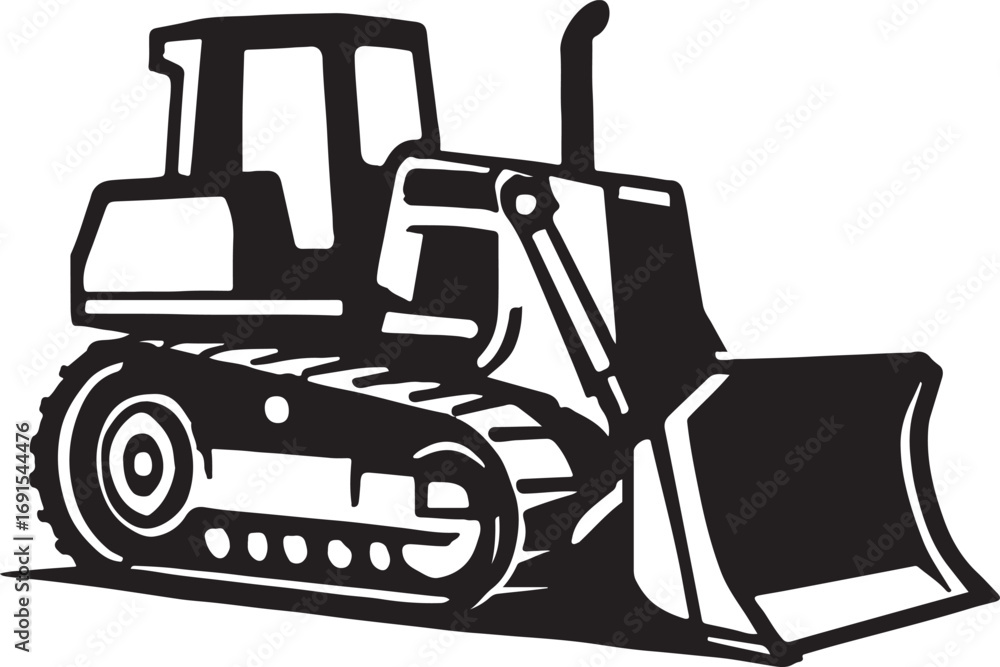 Naklejka premium bulldozer vector illustration