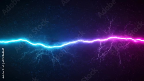 Neon lightning bolt background