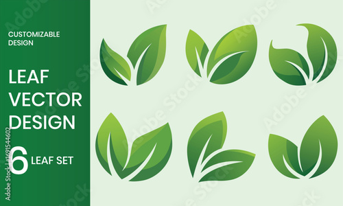 Green eco friendly icon design with leaf nature symbol illustration