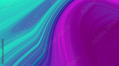 Swirling gradient from teal to purple with prominent curved lines and smooth transitions