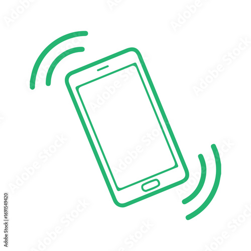 vector illustration of a mobile phone