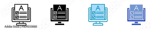 Report  Icon Set Multiple Style Collection