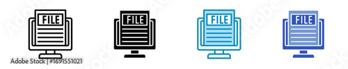 File  Icon Set Multiple Style Collection