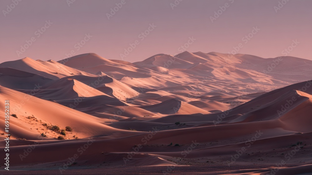 Fototapeta premium Desert dunes sunrise landscape
