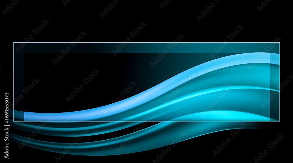 Fototapeta premium Abstract blue wave background with a modern design, featuring dynamic motion and flowing lines, perfect for adding a touch of futuristic style to any project