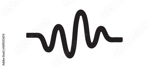 Waveform Icon – Audio Signal, Sound Frequency, Music Pulse Symbol