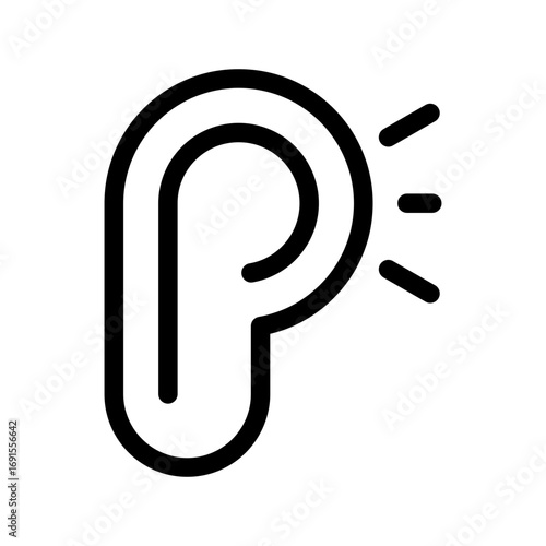 Hearing Icon Vector Symbol Design Illustration