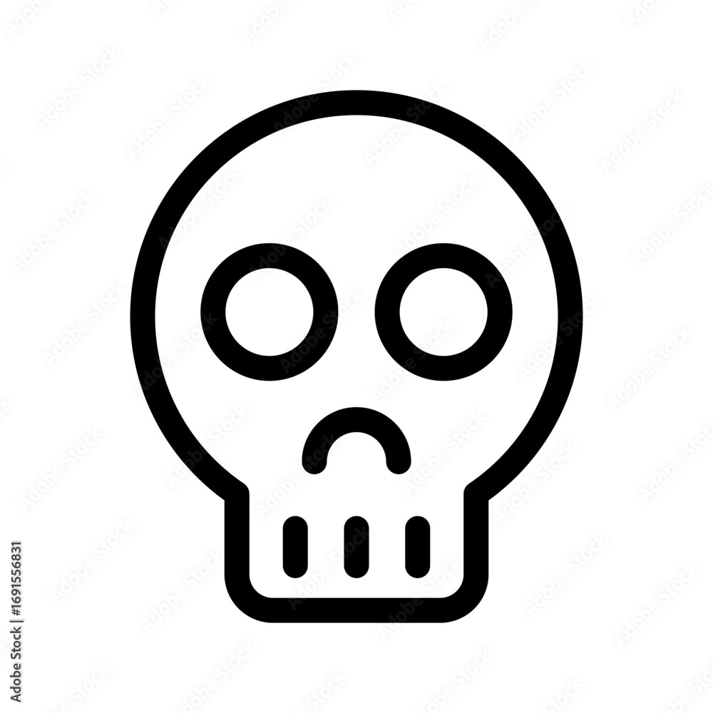 Fototapeta premium Skull Icon Vector Symbol Design Illustration