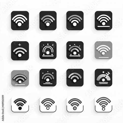 WiFi Signal Icons Set