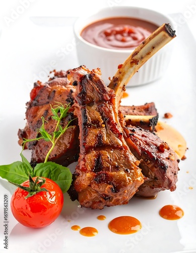 Grilled Lamb Chops with Sauce