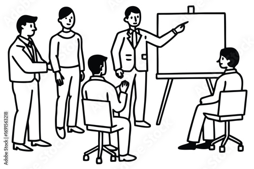 multiple-office-discussion-moments--standing--sitt