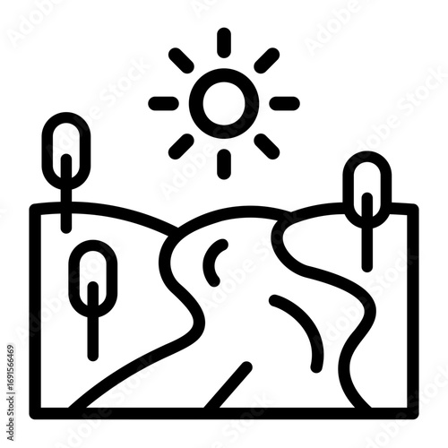 river Line Icon