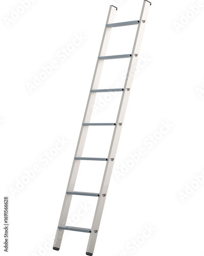 Aluminium Single Ladder, transparent background