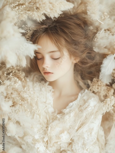 a young female face model