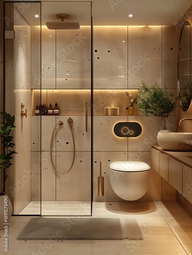 modern bathroom interior with bathroom
