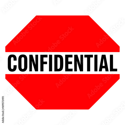 Red Confidential Symbol