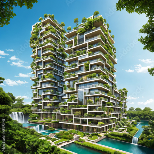 modern green residential building