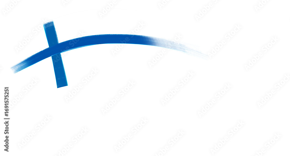 Obraz premium Finland Flag Hand Drawn Brushstroke Style