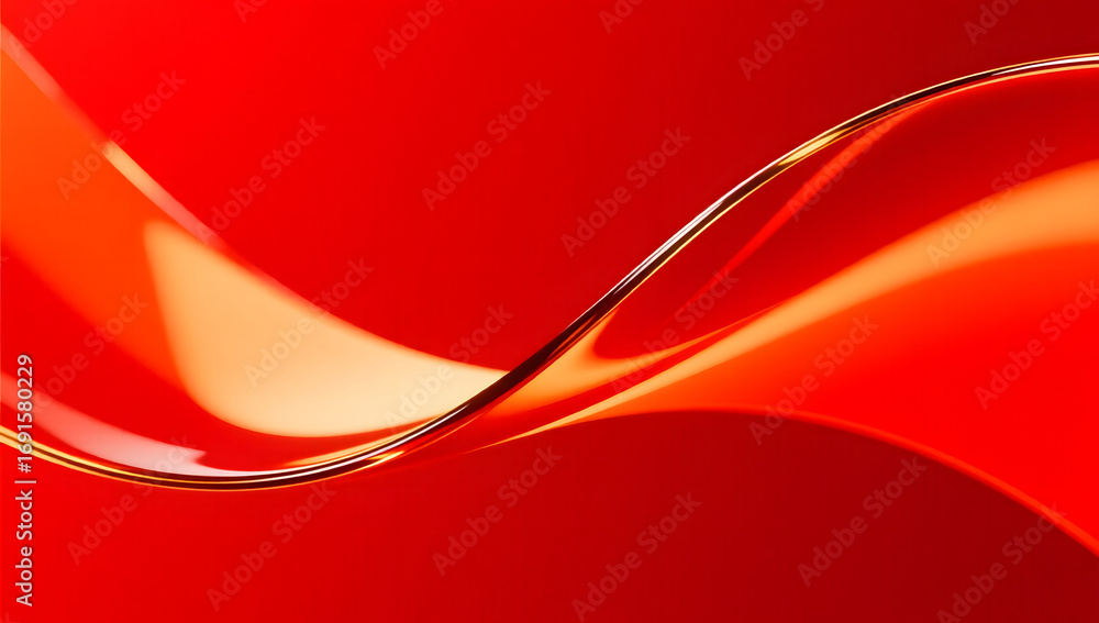 Naklejka premium New Year Celebration Scene with Golden Light and Red Stage