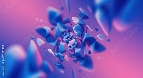 Abstract geometric shapes composition