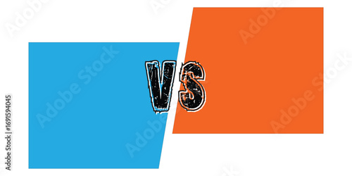 Dynamic "VS" Comparison Vector Graphic. Opposing Forces, Choices, and Solutions for Business, Debate, and Decision Making