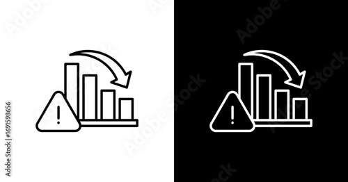 Risk Assessment White Icon Set Design