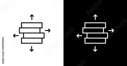 Resource Allocation White Icon Set Design