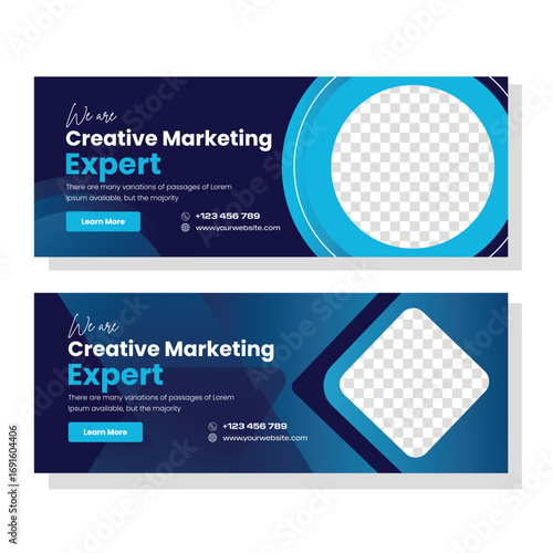 WebCreative agency, digital marketing agency facebook cover banner template