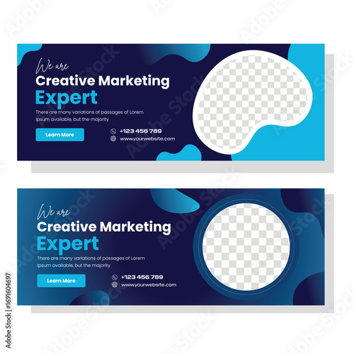 WebCreative agency, digital marketing agency facebook cover banner template