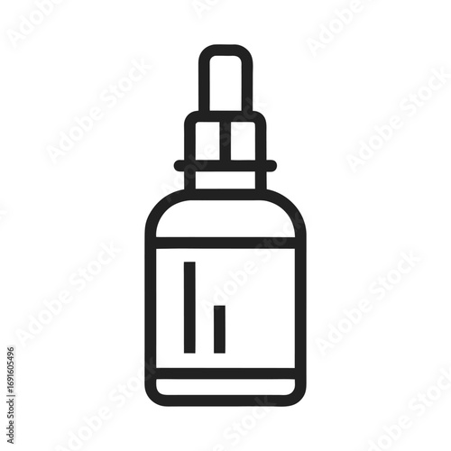 Serum bottle design outline vector illustration.
