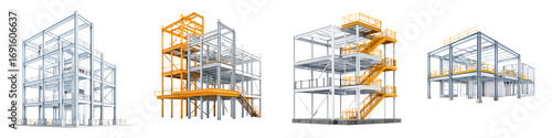 Wallpaper Mural Steel Structure Construction, Different Stages Torontodigital.ca