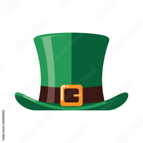 Classic Green Leprechaun Hat with Buckle