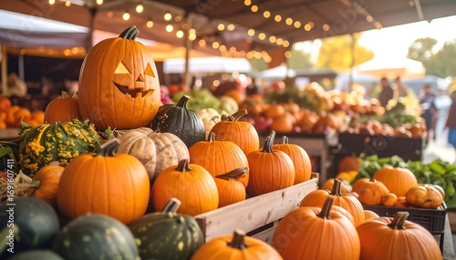 Halloween Pumpkins Market Stall