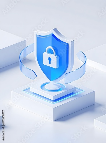 3d render of a blue house icon on a white background