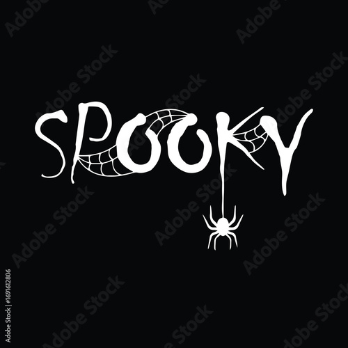 Spooky Halloween Spider T-shirt Design