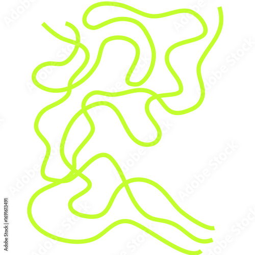 Vibrant neon green abstract Maze puzzle design dynamically creating a modern, energetic, and artistic visual flow