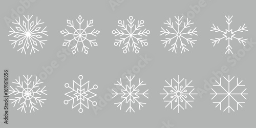 snowflake icon set isolated vector illustration. snowflake icon on isolated background.