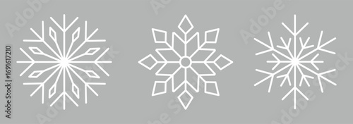 snowflake line icon. snowflake icon set.