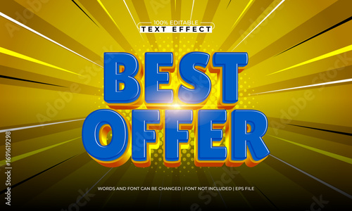 best offer editable text effect for discount