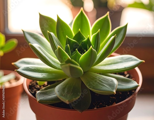 Close-up of a vibrant succulent
